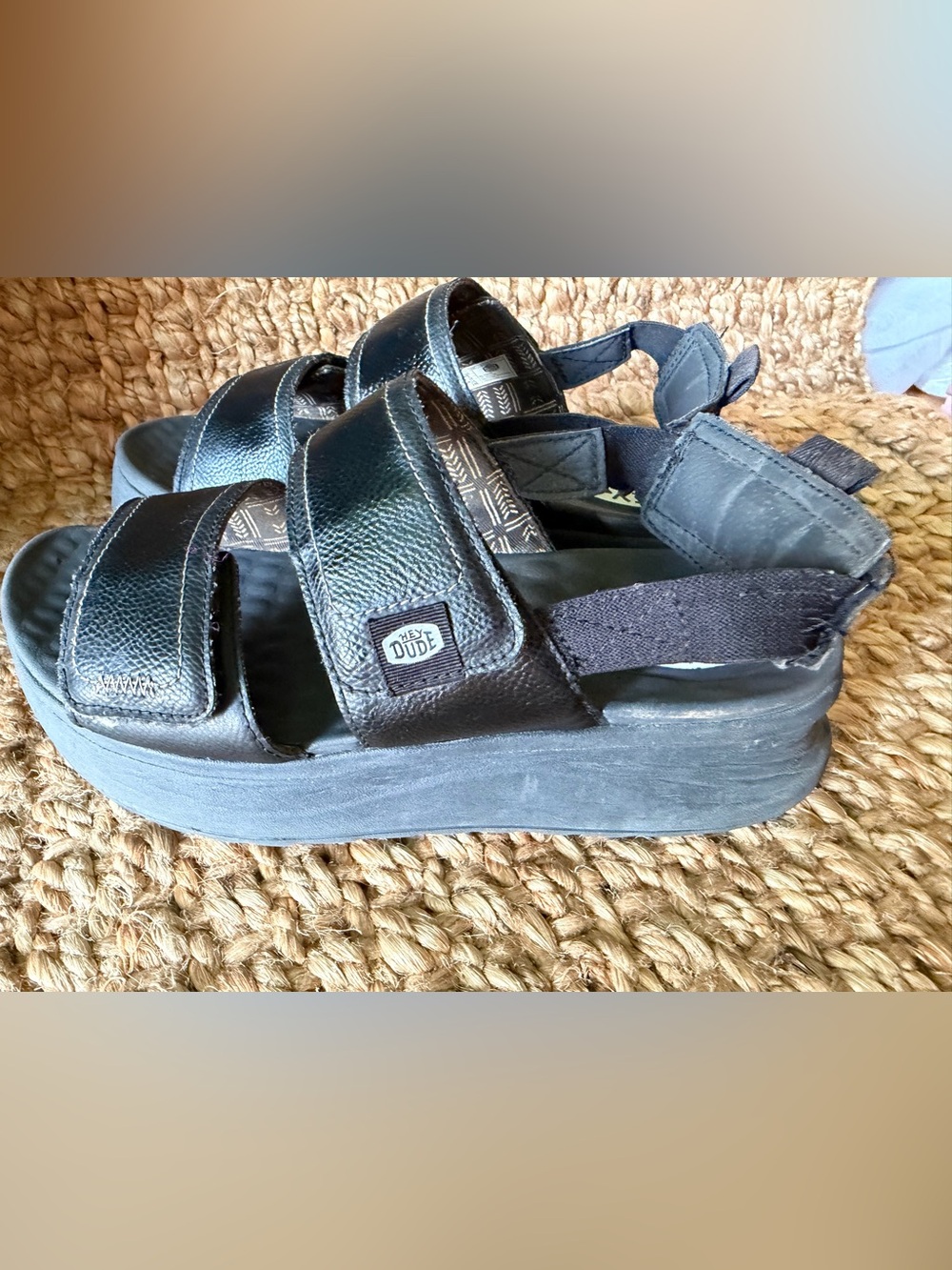 Hey dude Collin’s Black Velcro Sport Sandals - Picture 4 of 10